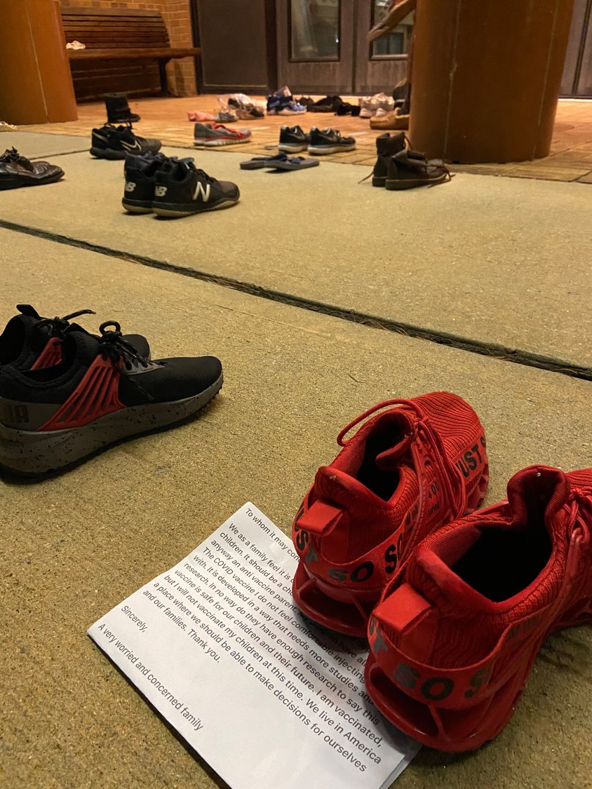 E.M. parents join other districts in ‘Operation Shoe Drop’ Herald
